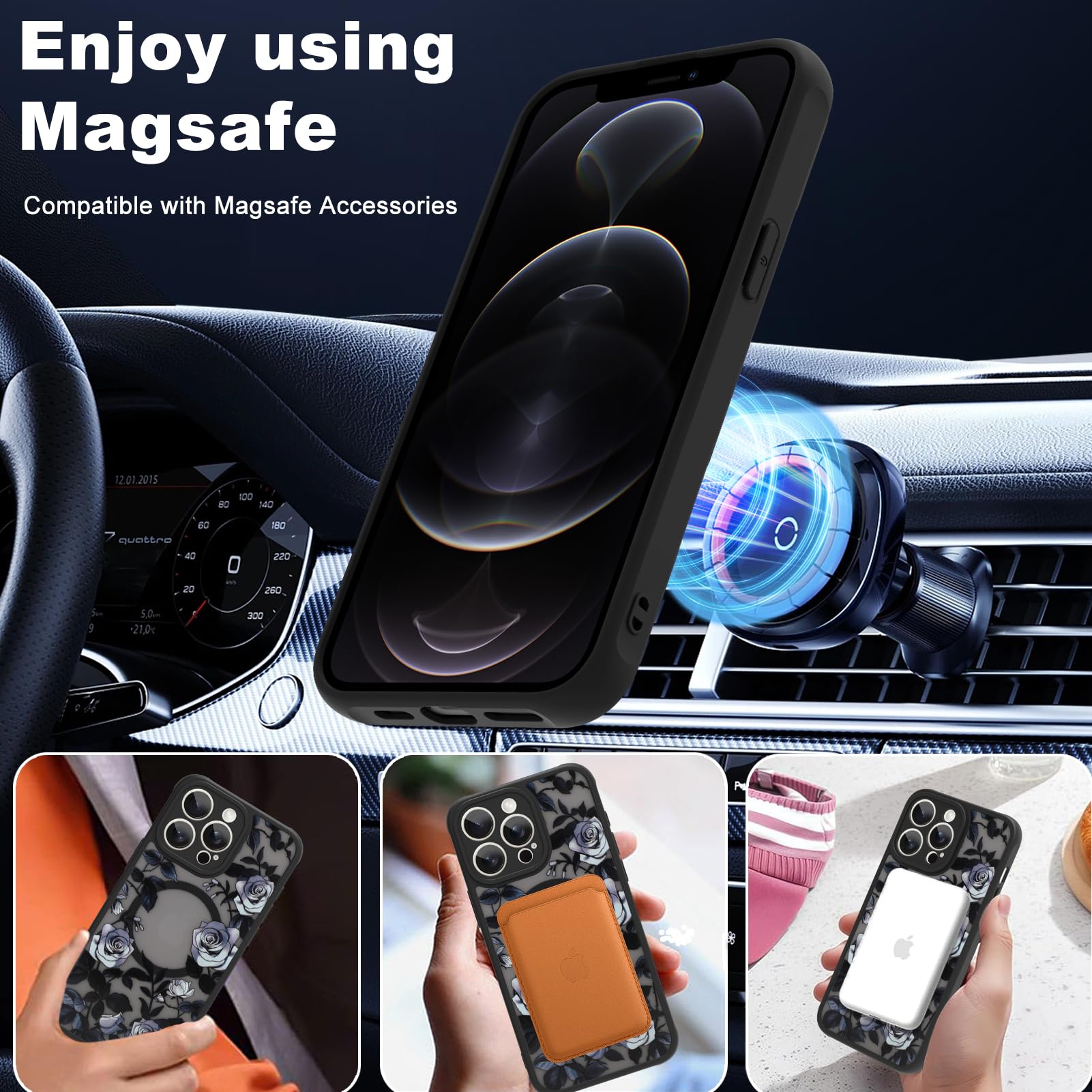 Foto 6 pulgar | Funda De Teléfono Aigomara Para Iphone 12 Pro Max Con Magsafe Black - Venta Internacional.