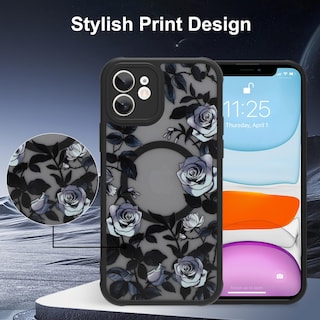 Foto 6 | Funda De Teléfono Aigomara Para Iphone 11 Con Magsafe Rose Flower - Venta Internacional.