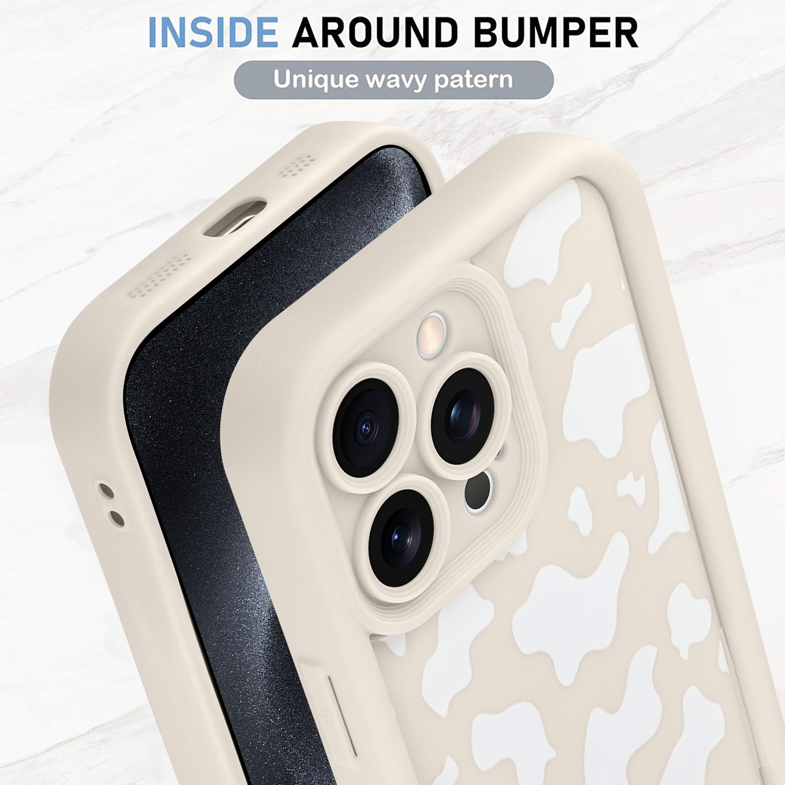 Foto 5 pulgar | Funda De Teléfono Kanghar Compatible Con Iphone 15 Pro Max - Blanca - Venta Internacional.