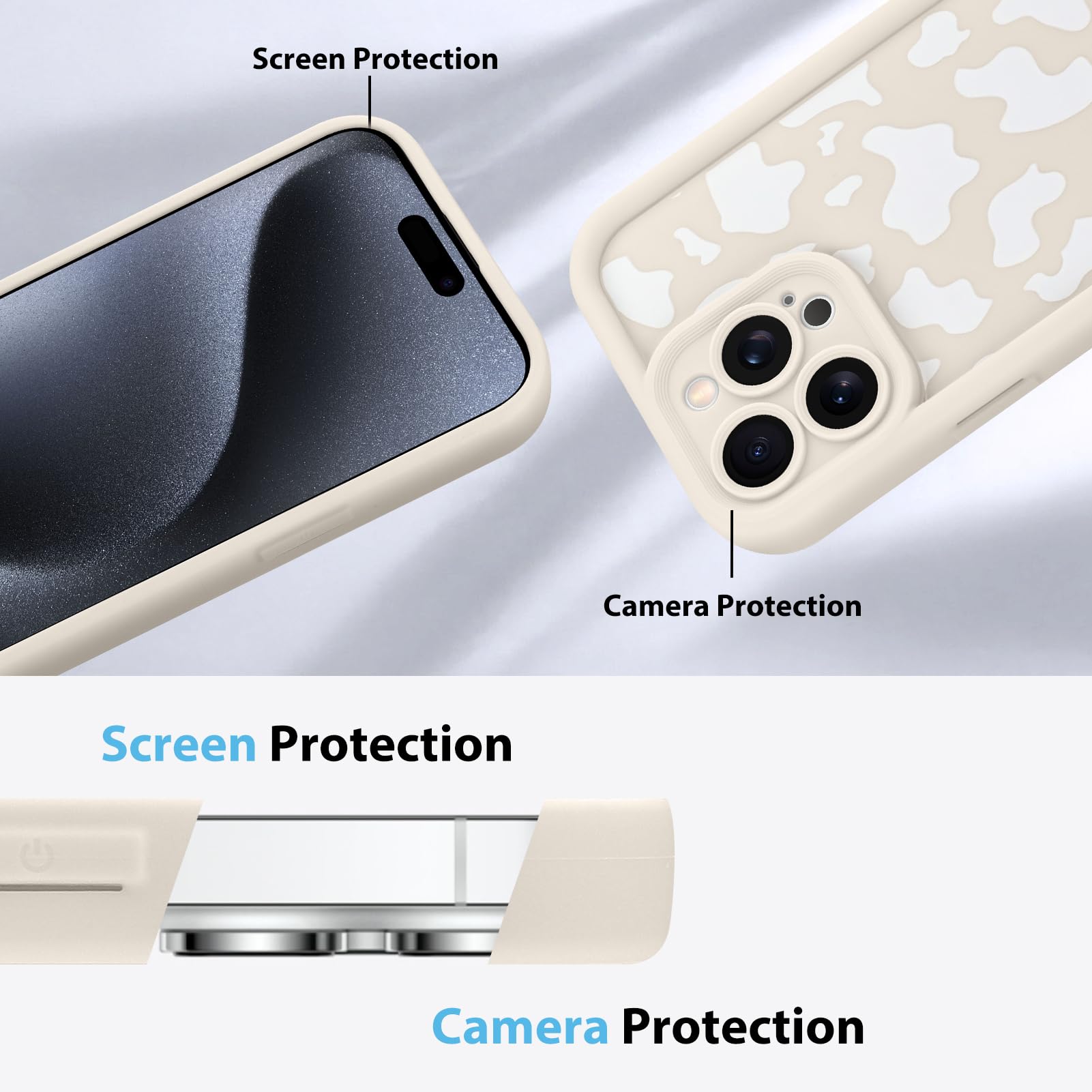 Foto 6 pulgar | Funda De Teléfono Kanghar Compatible Con Iphone 15 Pro Max - Blanca - Venta Internacional.