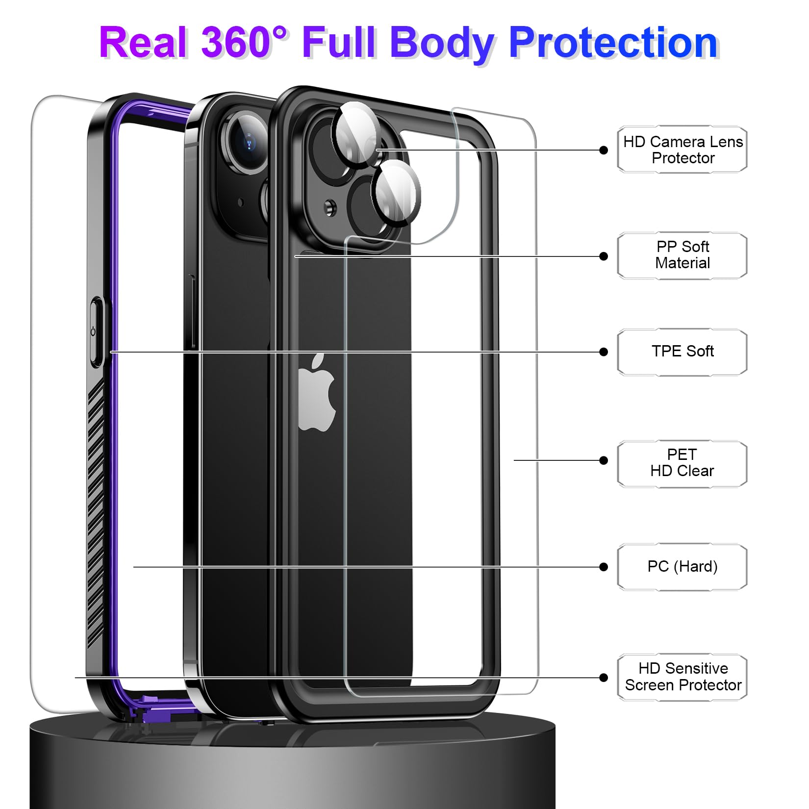 Foto 5 pulgar | Funda Impermeable Temdan Compatible Con Iphone 14 6.1 - Venta Internacional.