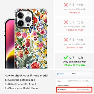 Foto 2 | Funda De Teléfono Mosnovo Para Iphone 14 Pro Max Con Buffertech - Venta Internacional.