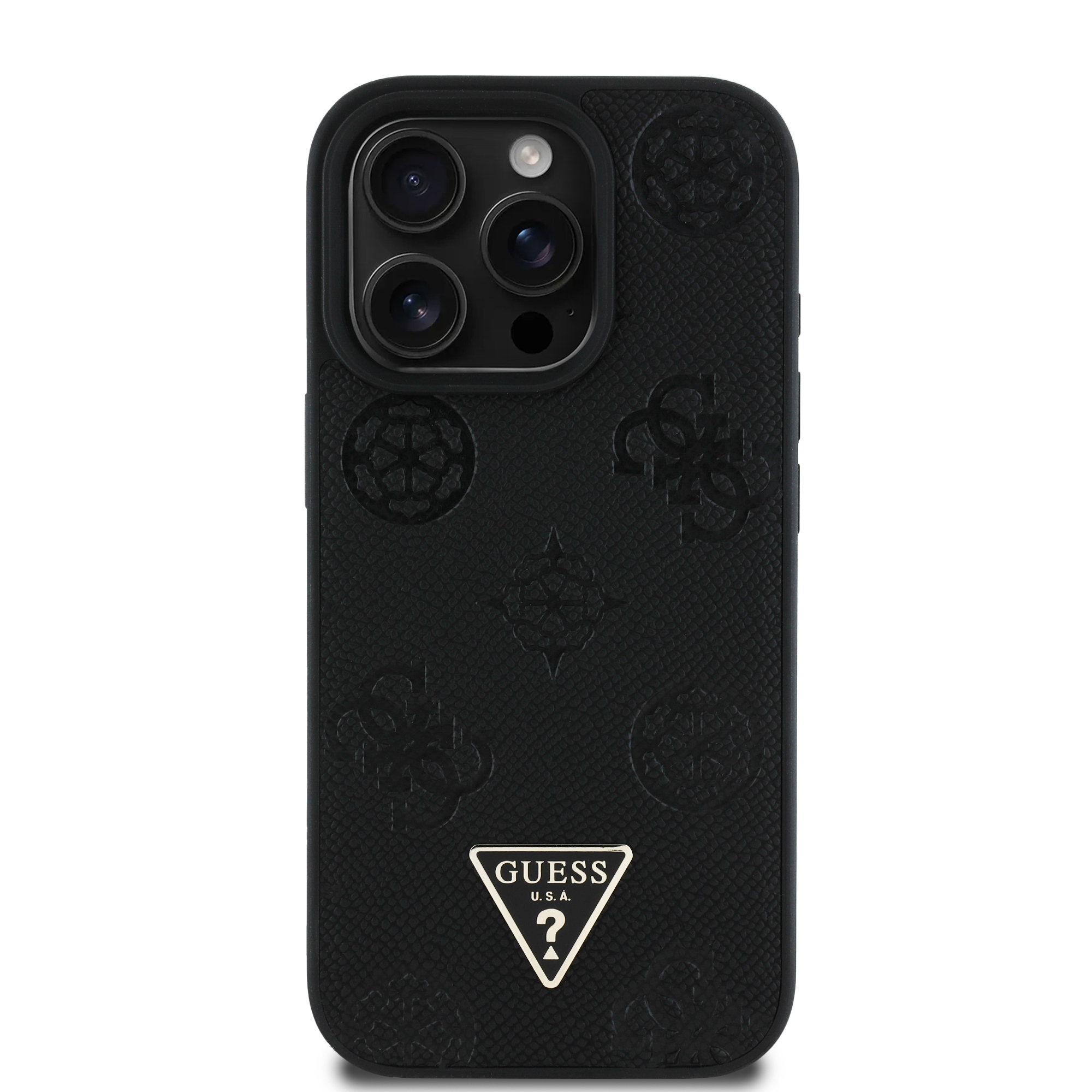 Foto 4 pulgar | Funda Original Guess Peony Magsafe Triángulo Para Iphone 16 Pro - Negro
