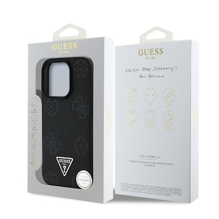 Foto 8 | Funda Original Guess Peony Magsafe Triángulo Para Iphone 16 Pro - Negro
