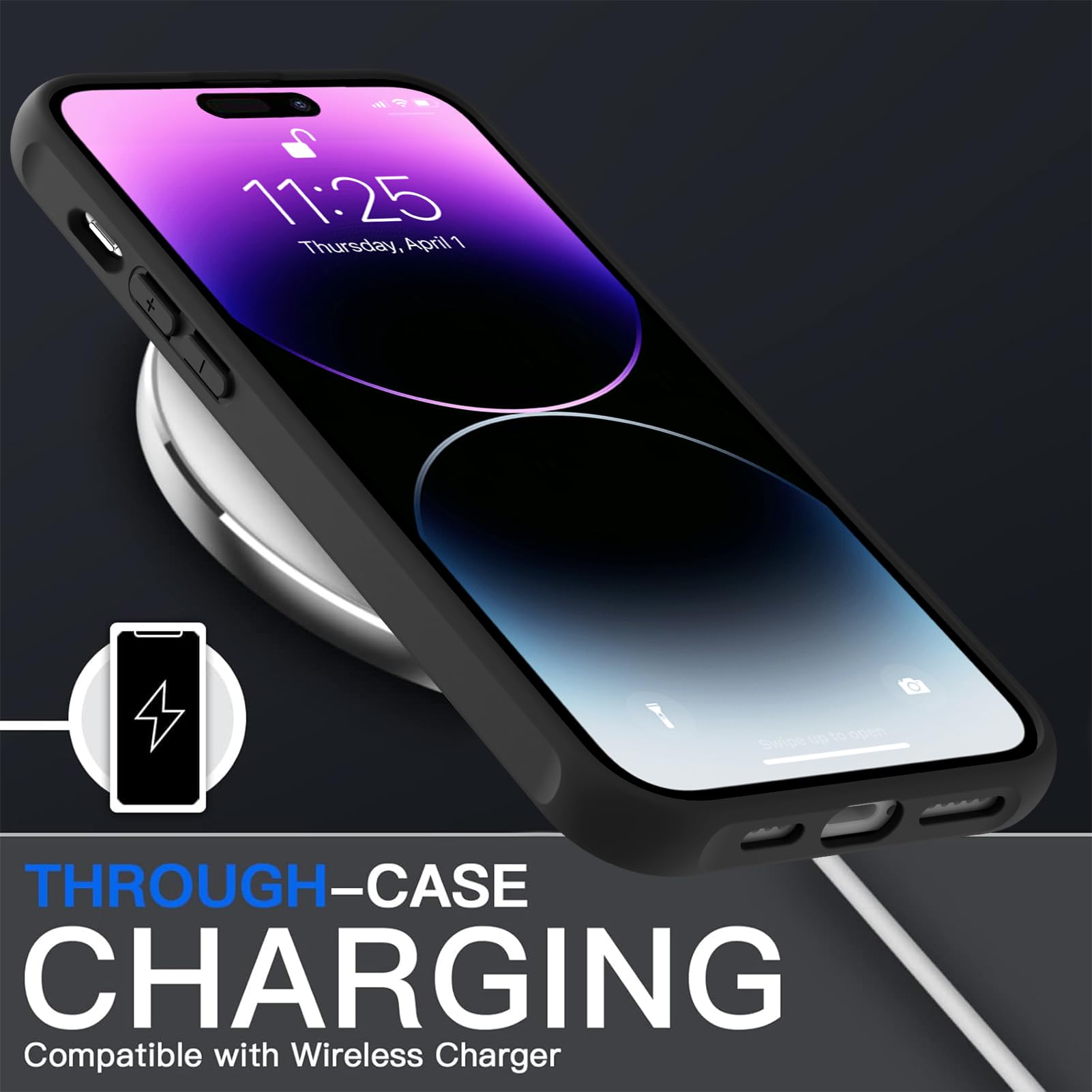 Foto 4 | Funda De Teléfono Aigomara Para Iphone 14 Pro Max Con Magsafe Black - Venta Internacional.