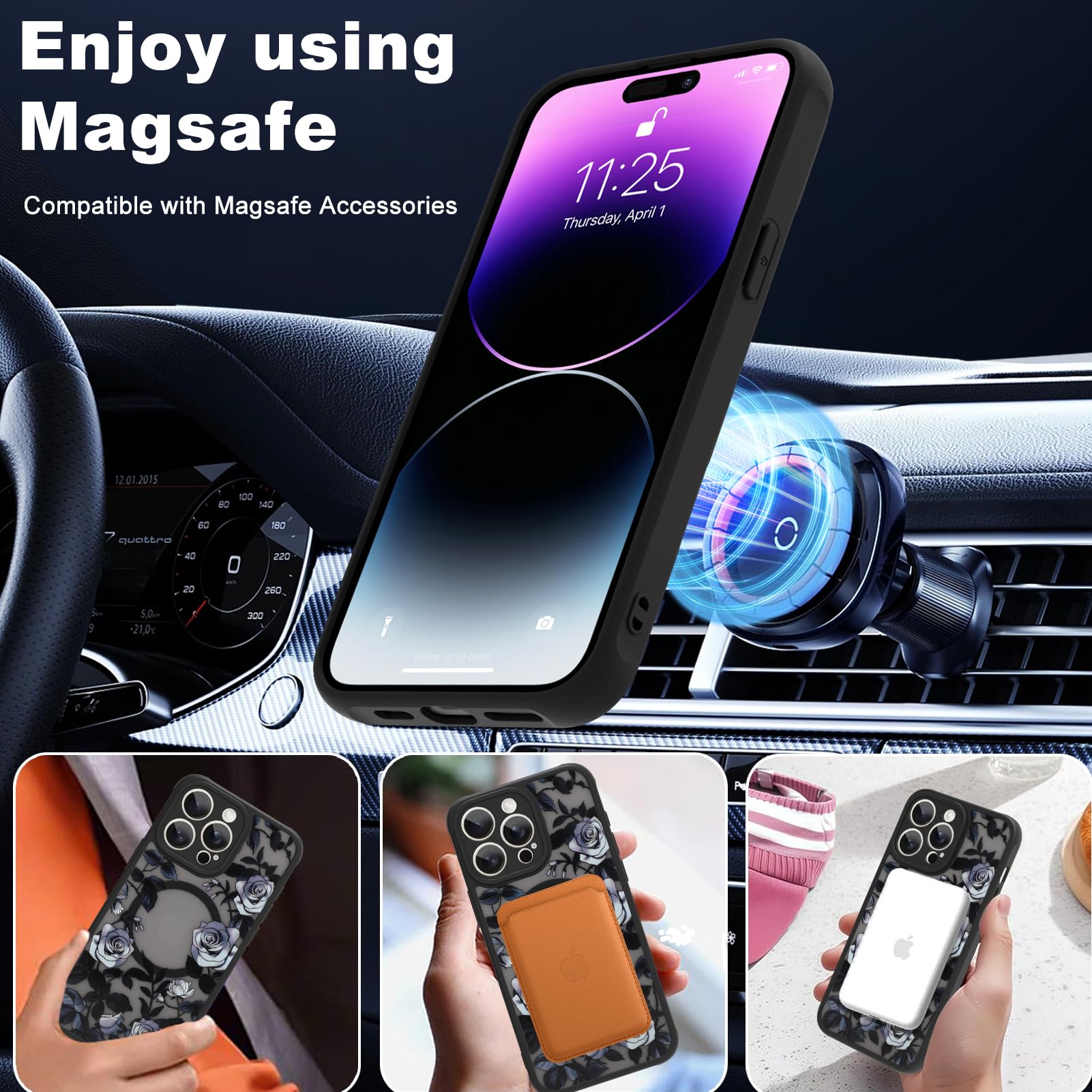 Foto 6 pulgar | Funda De Teléfono Aigomara Para Iphone 14 Pro Max Con Magsafe Black - Venta Internacional.