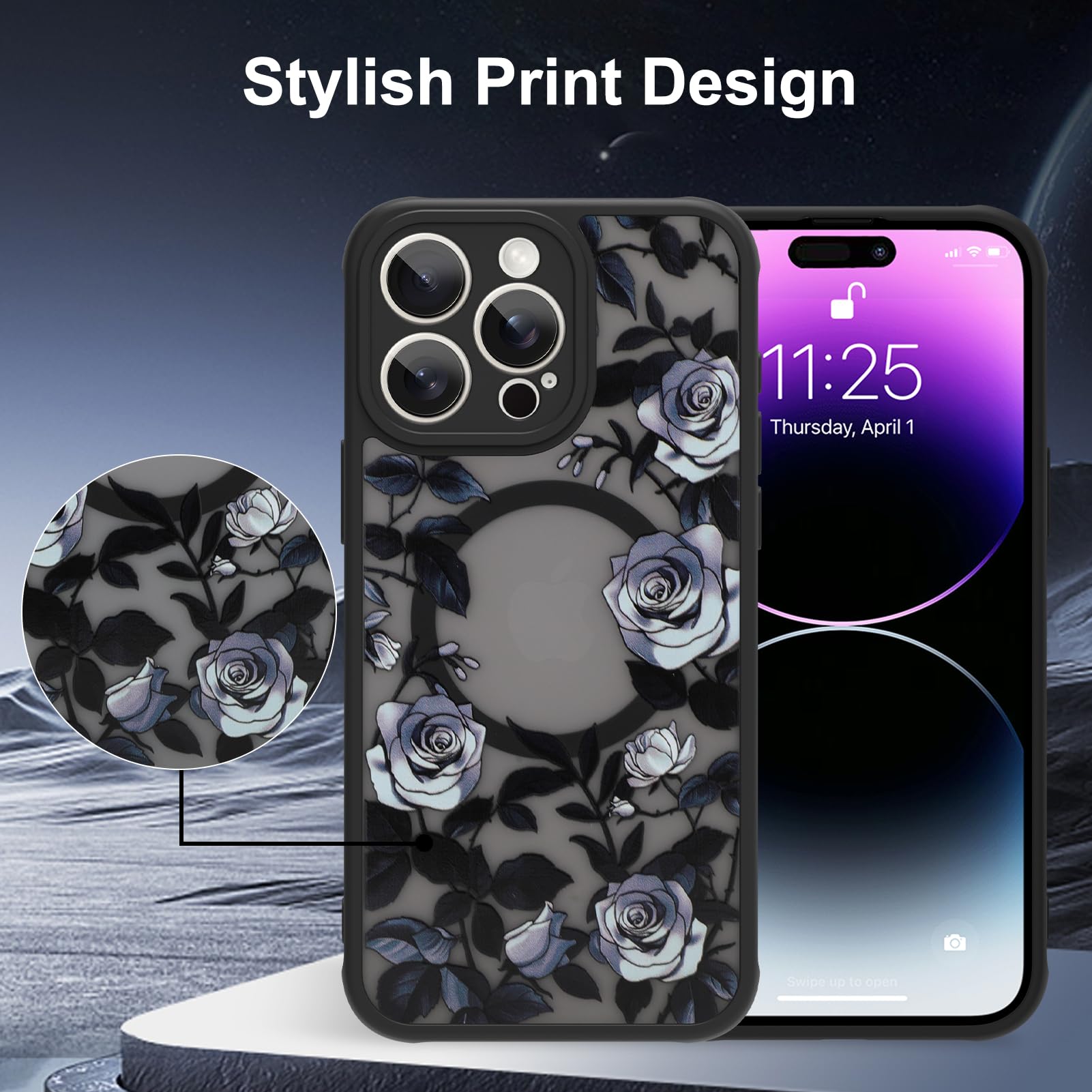 Foto 7 pulgar | Funda De Teléfono Aigomara Para Iphone 14 Pro Max Con Magsafe Black - Venta Internacional.