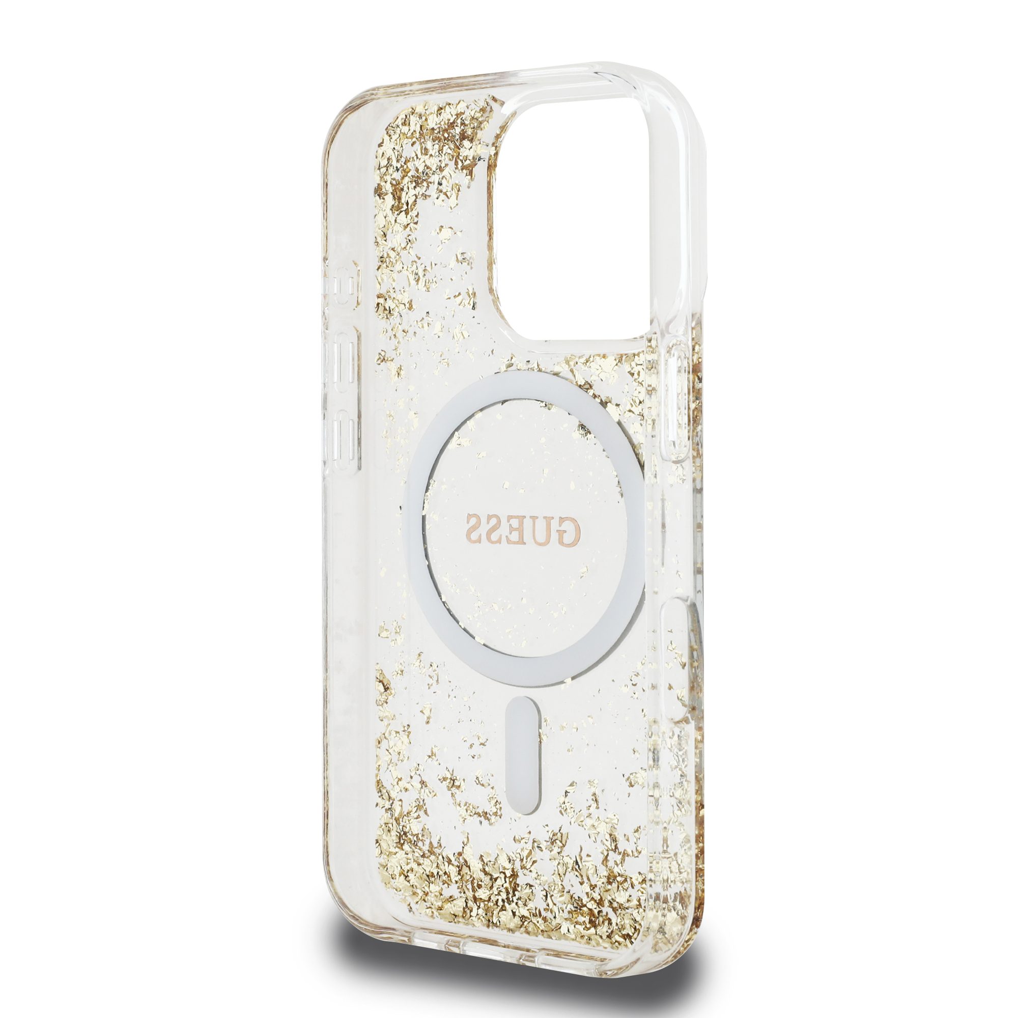 Foto 8 pulgar | Funda Original Guess Brillantina Magsafe Para Iphone 16 Pro - Dorado