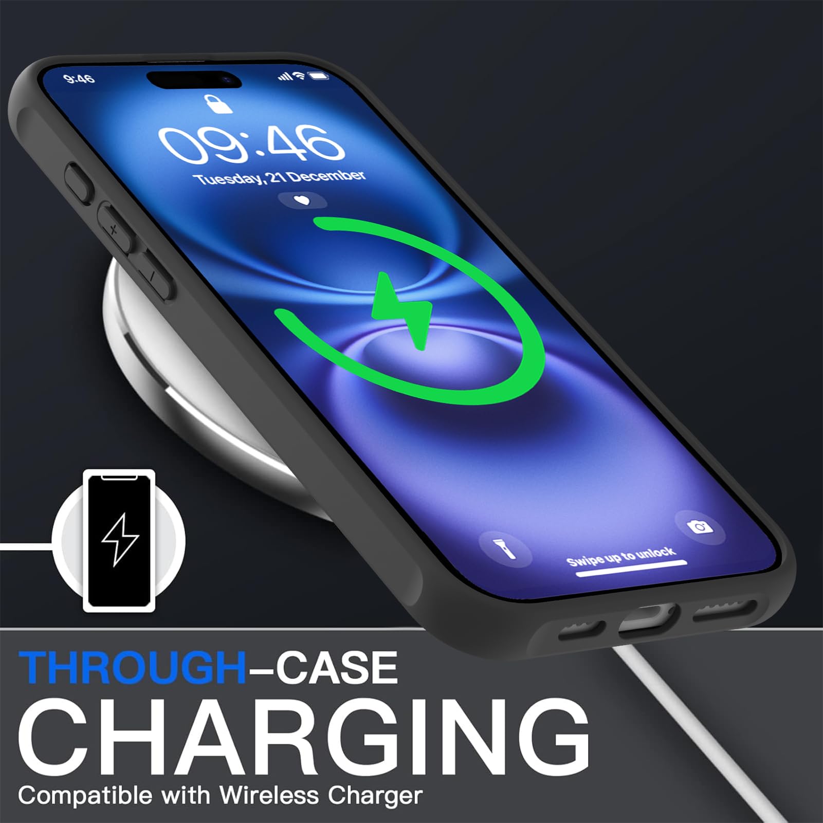 Foto 5 pulgar | Funda De Teléfono Aigomara Para Iphone 16 De 6.1 Pulgadas Con Magsafe Black - Venta Internacional.