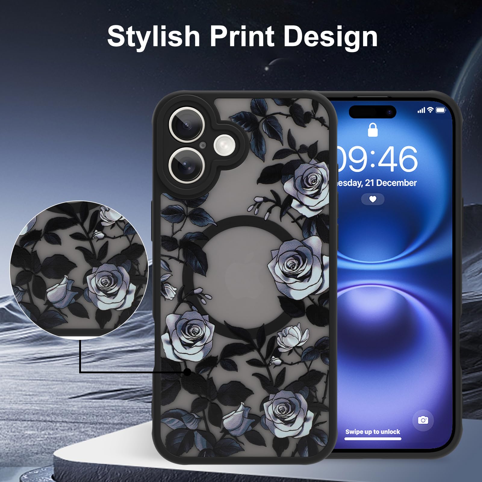 Foto 7 pulgar | Funda De Teléfono Aigomara Para Iphone 16 De 6.1 Pulgadas Con Magsafe Black - Venta Internacional.