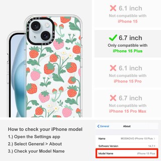 Foto 2 | Funda De Teléfono Mosnovo Para Iphone 15 Plus/iphone 14 Plus Transparente - Venta Internacional.