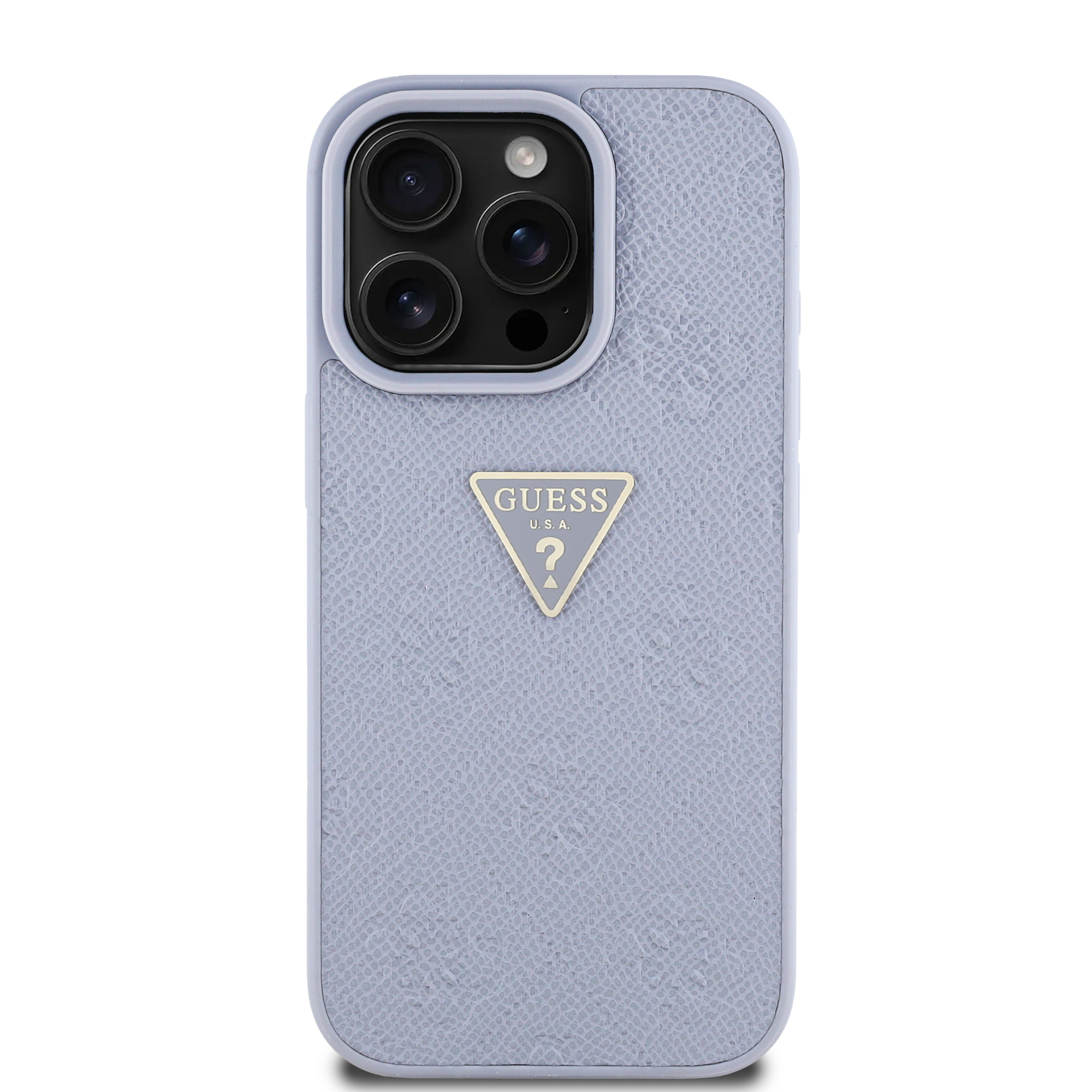 Foto 4 pulgar | Funda Original Guess 4g Triángulo Para Iphone 16 Pro - Morado