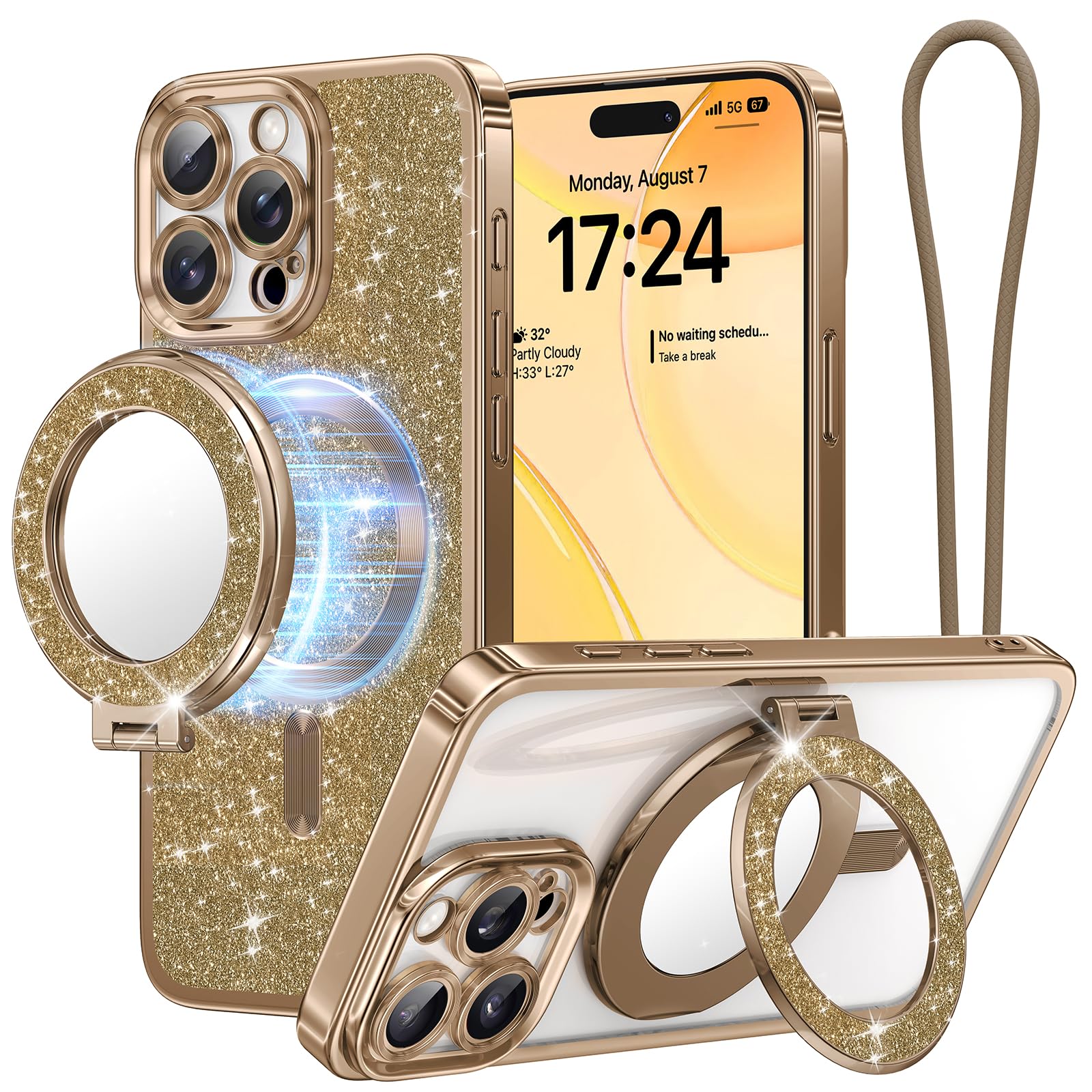 Foto 1 | Funda Magnética Con Soporte Extraíble Para Iphone 16 Pro - Venta Internacional.