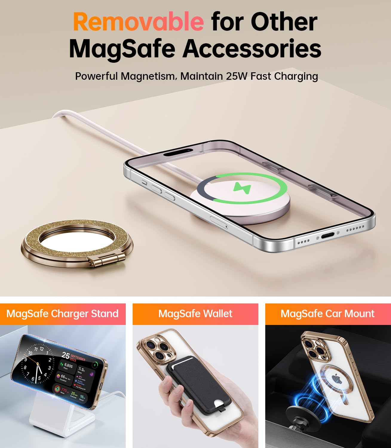 Foto 7 pulgar | Funda Magnética Con Soporte Extraíble Para Iphone 16 Pro - Venta Internacional.
