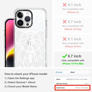 Foto 2 | Funda De Teléfono Mosnovo Para Iphone 14 Pro Max Con Magsafe Clear - Venta Internacional.