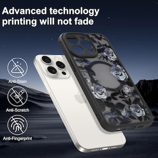 Foto 2 | Funda De Teléfono Aigomara Para Iphone 14 Pro Con Magsafe Rose Flower - Venta Internacional.