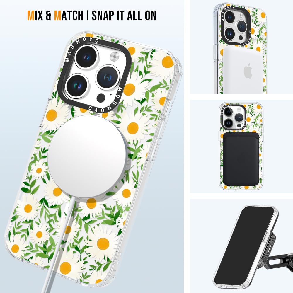 Foto 6 pulgar | Funda Para Teléfono Mosnovo Compatible Con Iphone 14 Pro, Diseño De Margaritas - Venta Internacional.