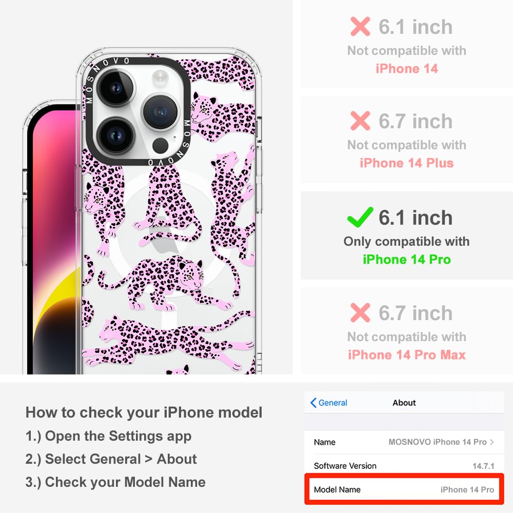 Foto 3 pulgar | Funda De Teléfono Mosnovo Para Iphone 14 Pro Buffertech Pink Leopard - Venta Internacional.