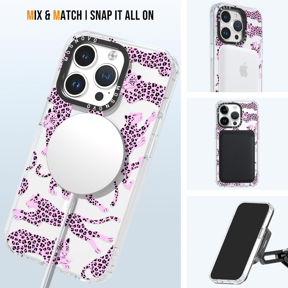 Foto 6 pulgar | Funda De Teléfono Mosnovo Para Iphone 14 Pro Buffertech Pink Leopard - Venta Internacional.