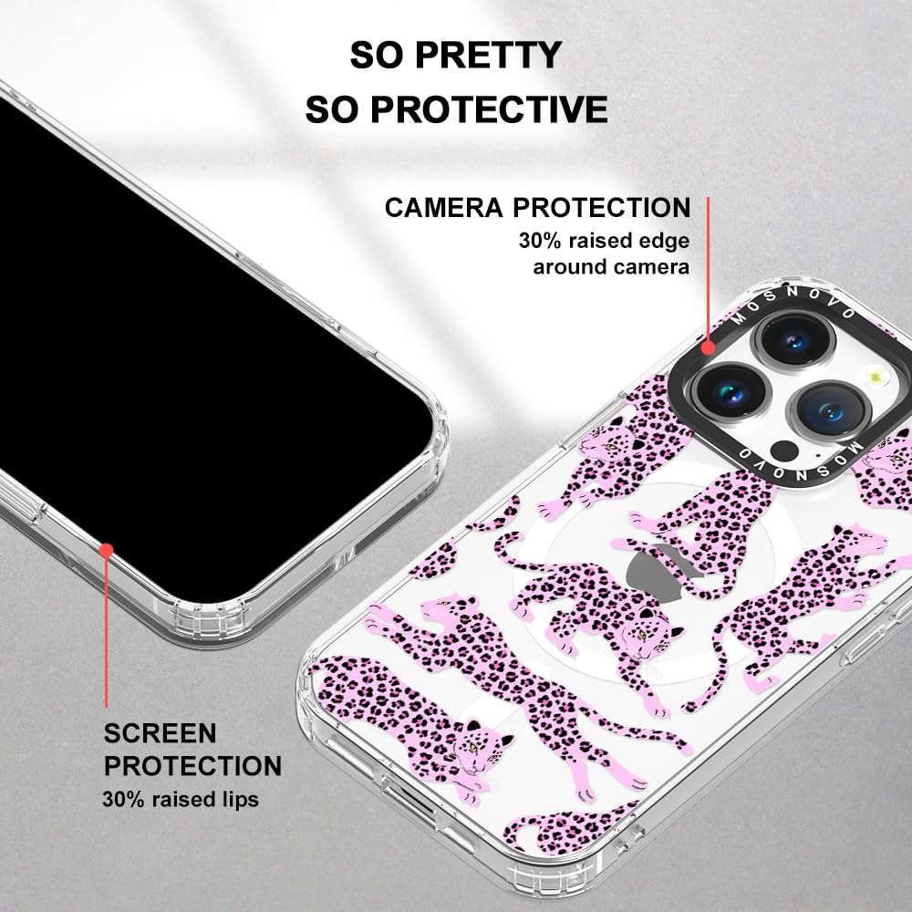 Foto 7 pulgar | Funda De Teléfono Mosnovo Para Iphone 14 Pro Buffertech Pink Leopard - Venta Internacional.