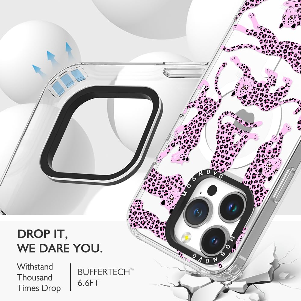 Foto 8 pulgar | Funda De Teléfono Mosnovo Para Iphone 14 Pro Buffertech Pink Leopard - Venta Internacional.