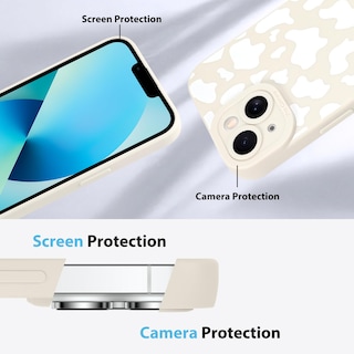 Foto 5 | Funda De Teléfono Kanghar Compatible Con Iphone 13, Silicona, Estampado De Vaca - Venta Internacional.