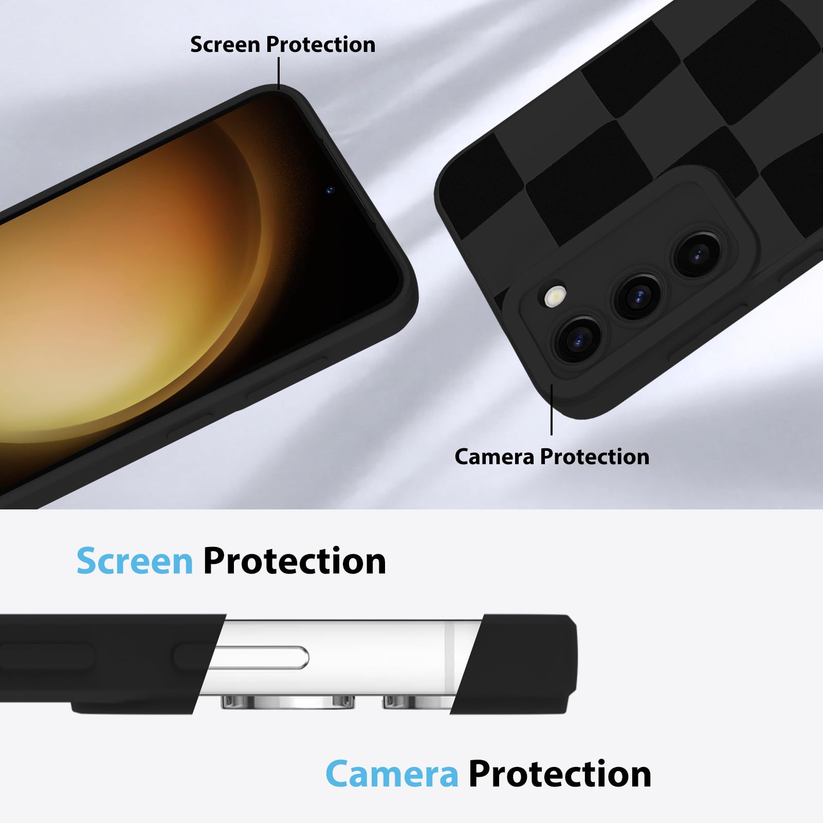 Foto 6 pulgar | Funda De Teléfono Kanghar Compatible Con Samsung Galaxy S23, Negra - Venta Internacional.