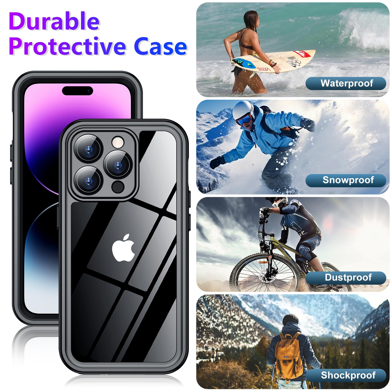 Foto 5 | Funda Impermeable Temdan Compatible Con Iphone 14 Pro Max - Venta Internacional.