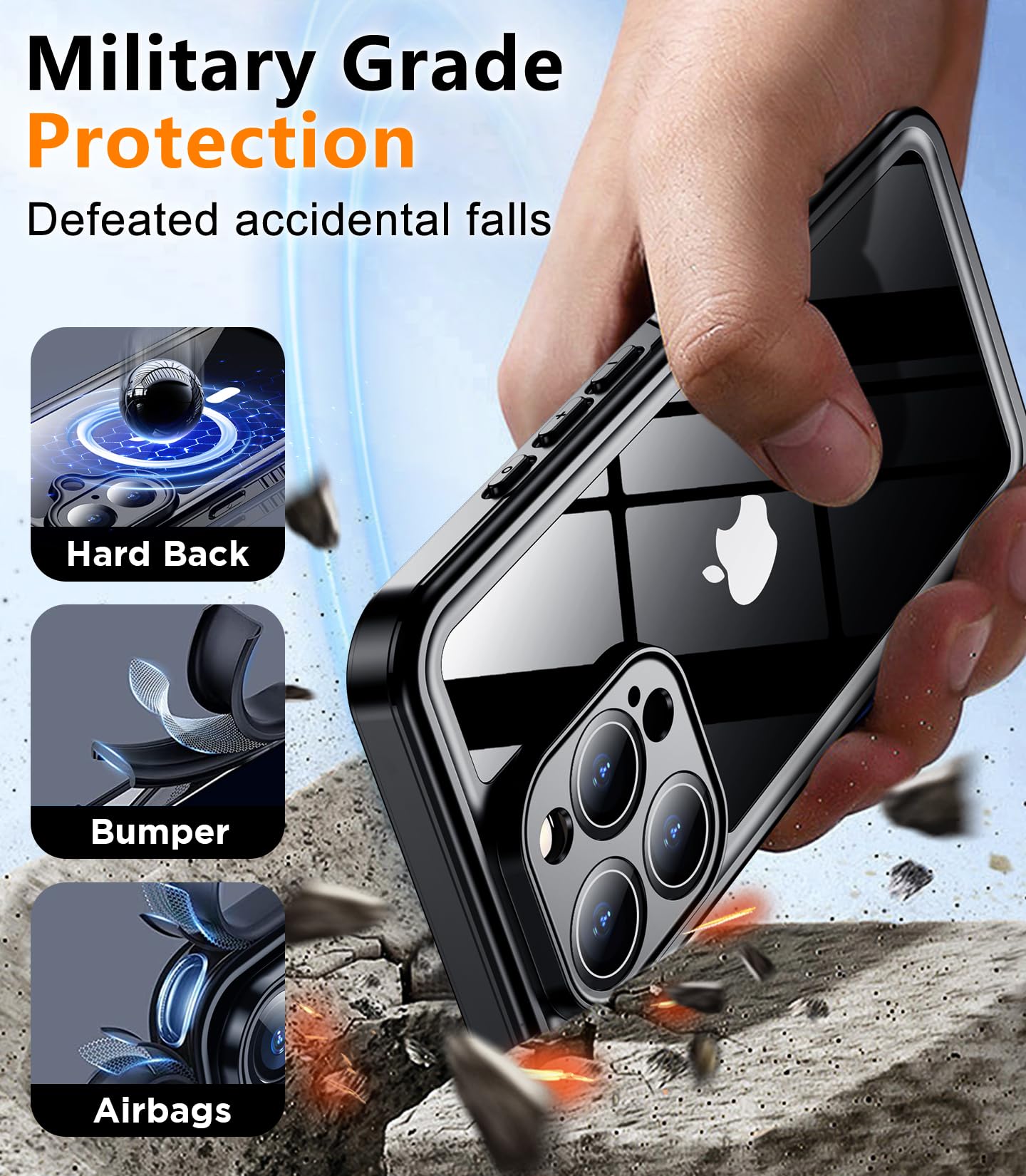Foto 4 pulgar | Funda De Teléfono Temdan Para Iphone 16 Pro A Prueba De Agua Ip68 De 6,3 Pulgadas - Venta Internacional.