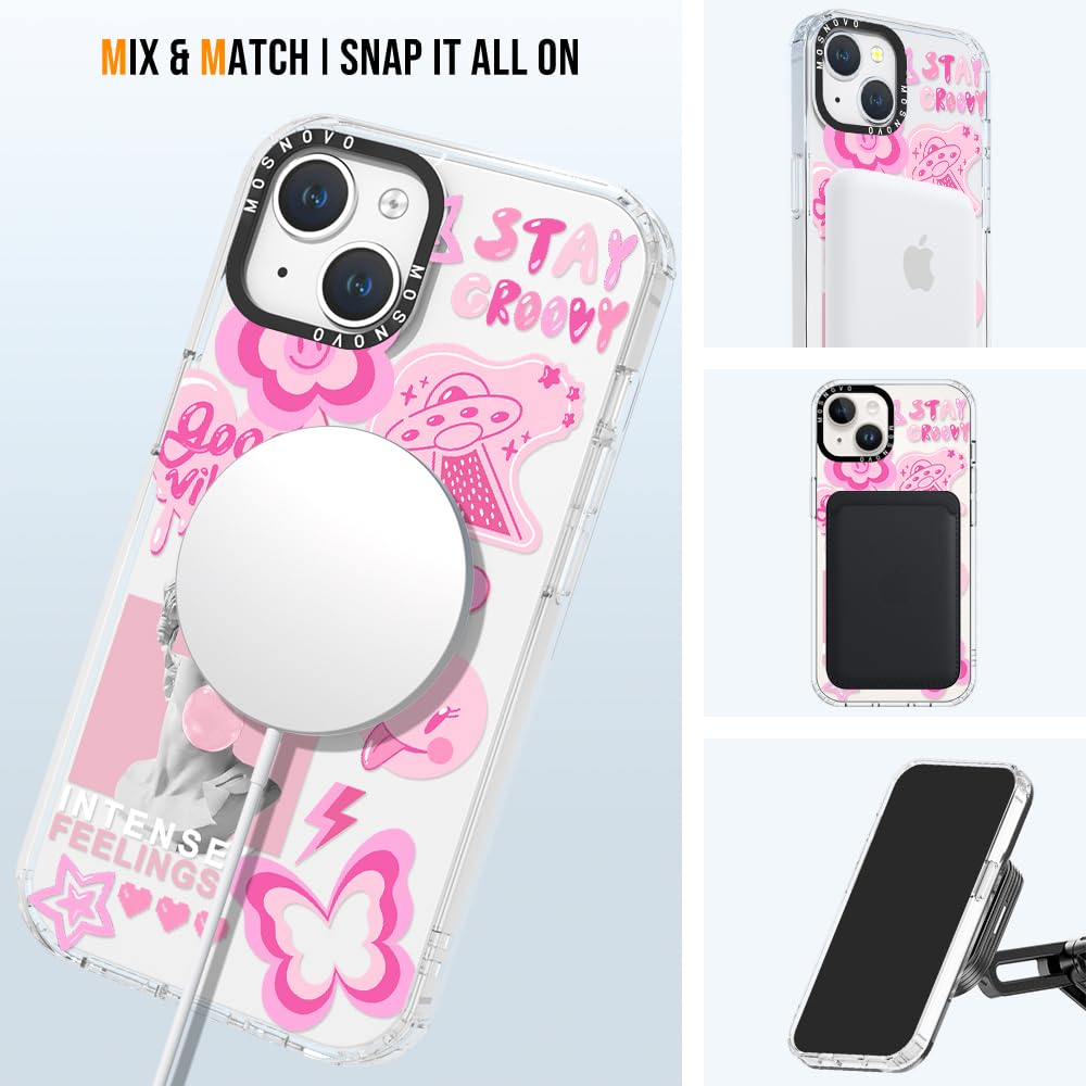 Foto 6 pulgar | Funda De Teléfono Mosnovo Buffertech A Prueba De Golpes Para Iphone 14/13 Rosa - Venta Internacional.