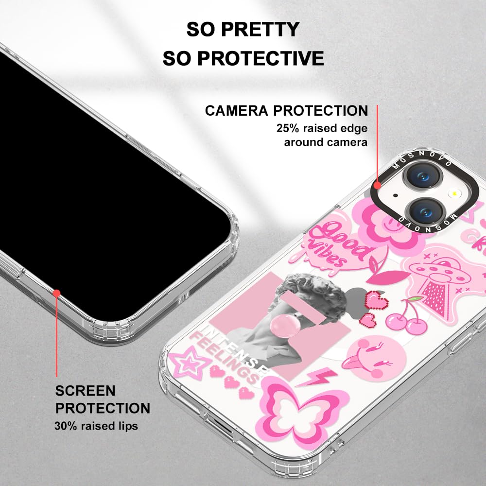 Foto 7 pulgar | Funda De Teléfono Mosnovo Buffertech A Prueba De Golpes Para Iphone 14/13 Rosa - Venta Internacional.