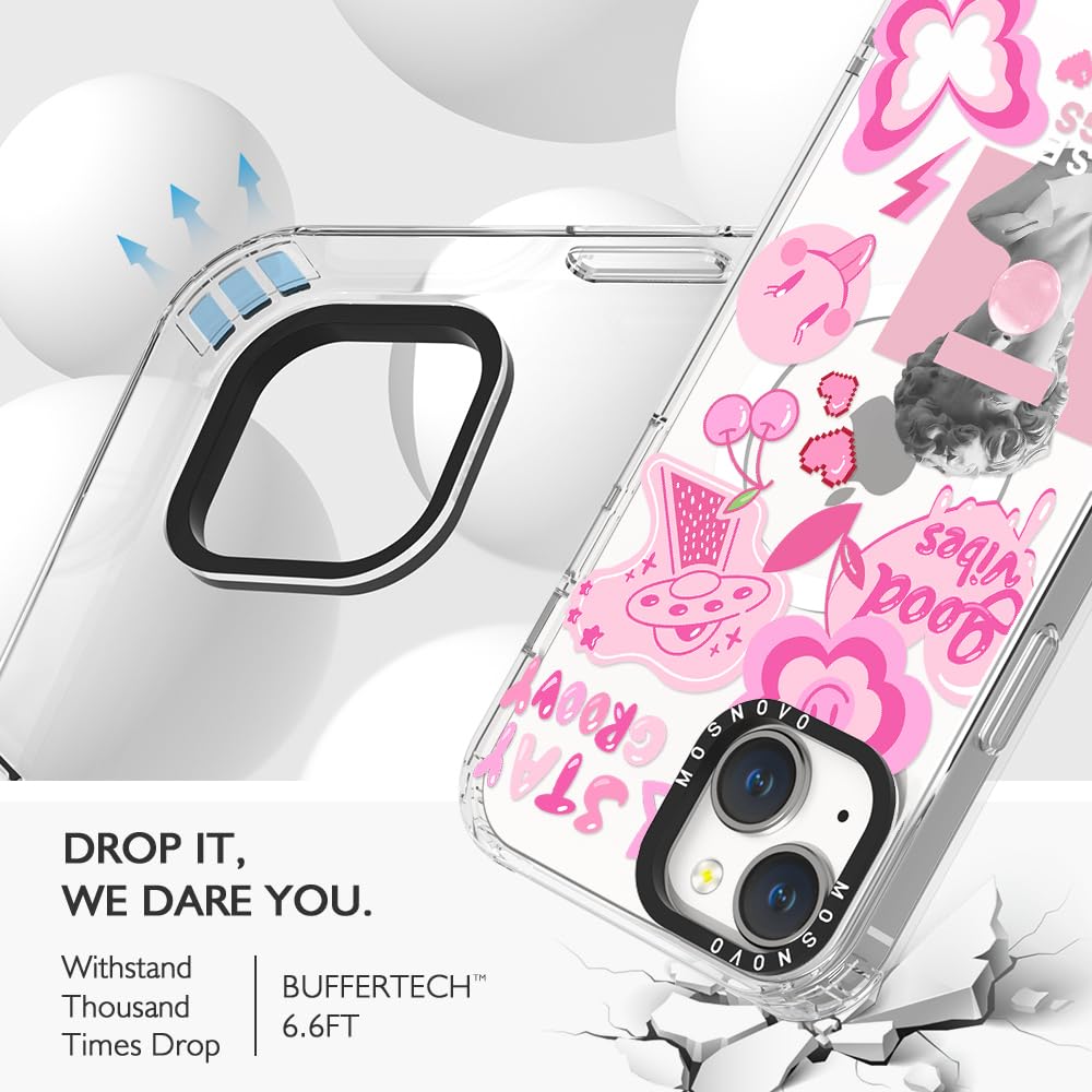 Foto 8 pulgar | Funda De Teléfono Mosnovo Buffertech A Prueba De Golpes Para Iphone 14/13 Rosa - Venta Internacional.