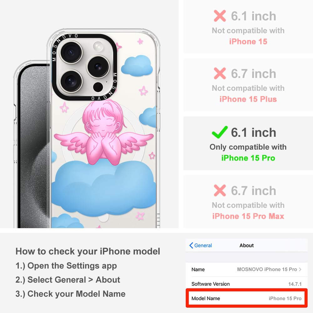 Foto 2 | Funda De Teléfono Mosnovo Para Iphone 15 Pro Buffertech Pink Serenity - Venta Internacional.
