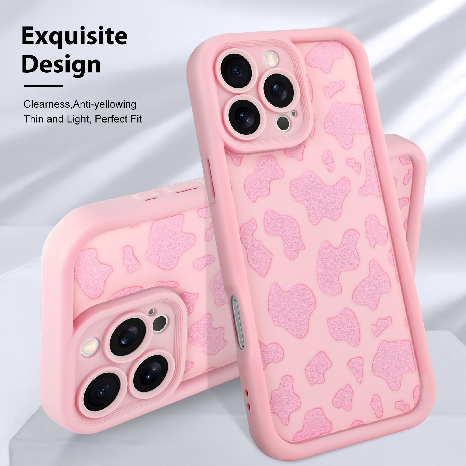 Foto 4 pulgar | Funda De Teléfono Kanghar Compatible Con Iphone 16 Pro De Silicona Rosa - Venta Internacional.