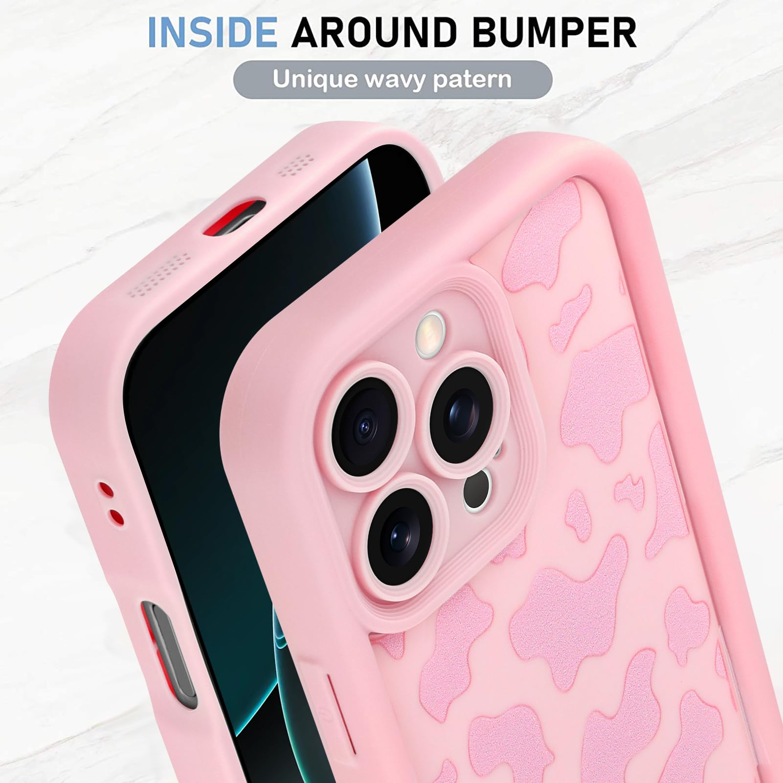 Foto 5 pulgar | Funda De Teléfono Kanghar Compatible Con Iphone 16 Pro De Silicona Rosa - Venta Internacional.