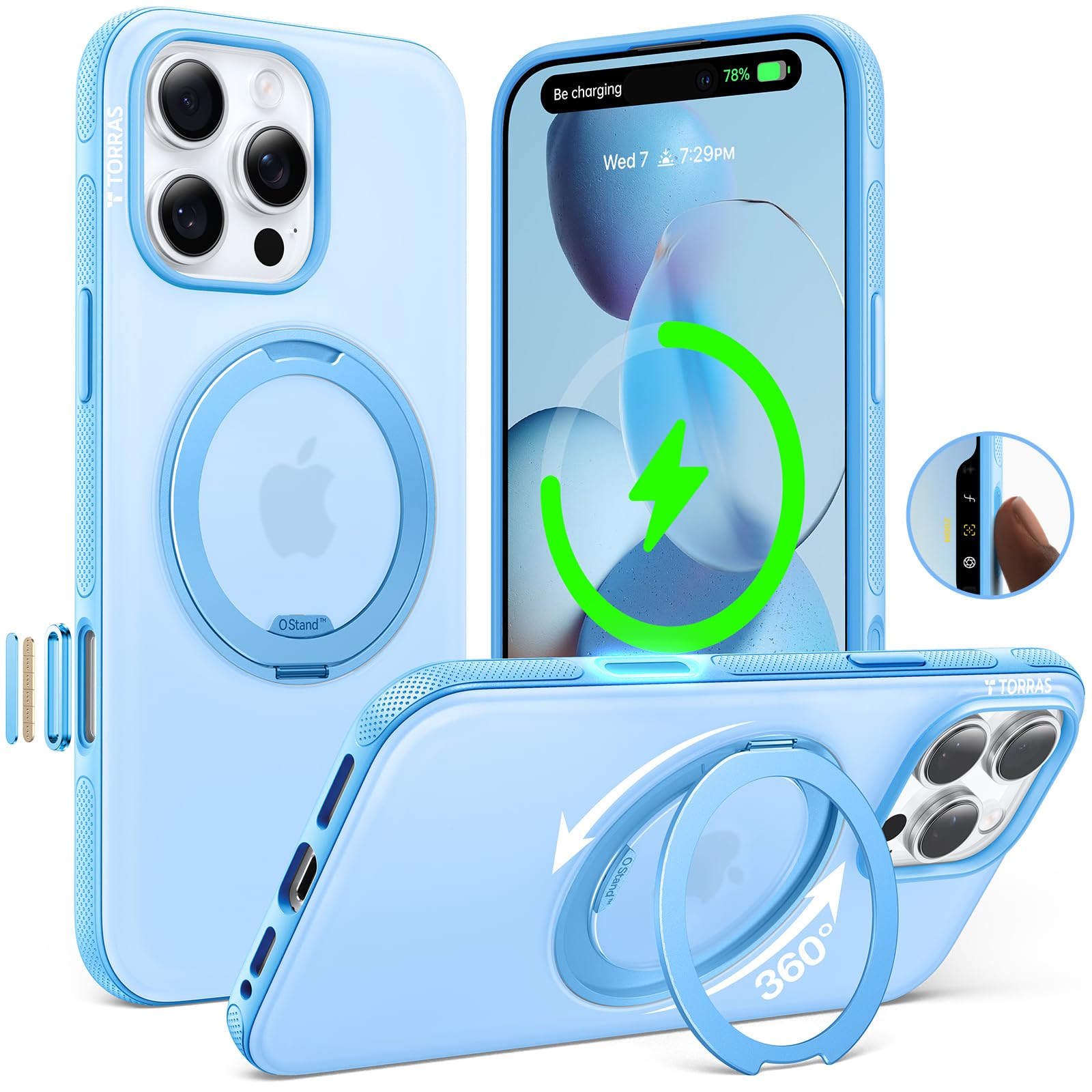 Funda De Teléfono Torras 360° Ostand Fitness Para Iphone 16 Pro - Venta Internacional.