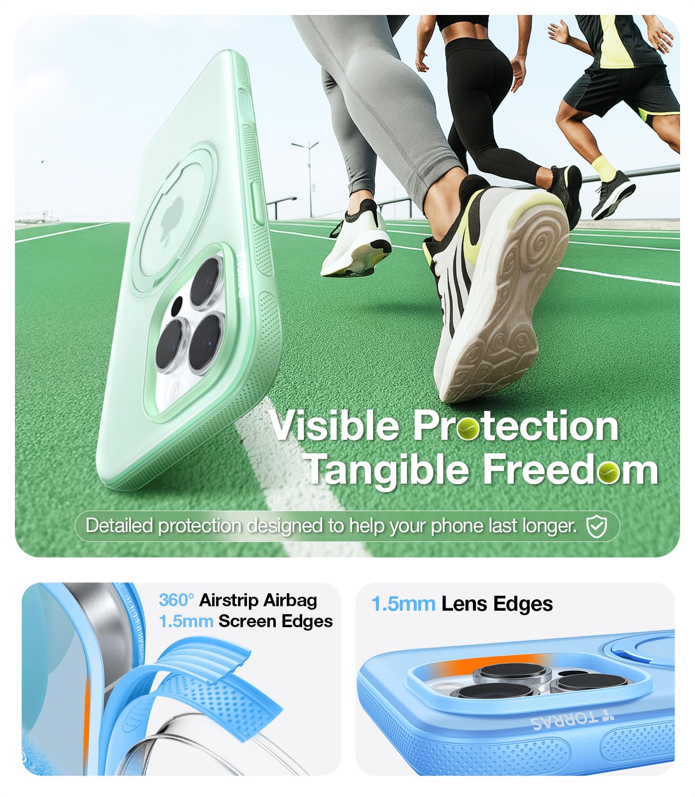 Foto 6 pulgar | Funda De Teléfono Torras 360° Ostand Fitness Para Iphone 16 Pro - Venta Internacional.