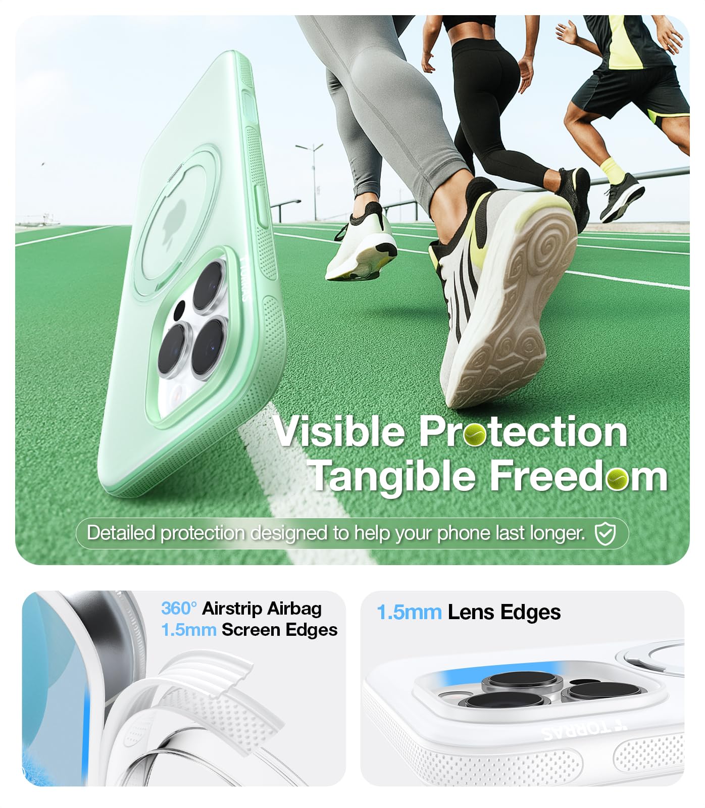 Foto 6 pulgar | Funda De Teléfono Torras 360° Ostand Fitness Para Iphone 16 Pro - Venta Internacional.