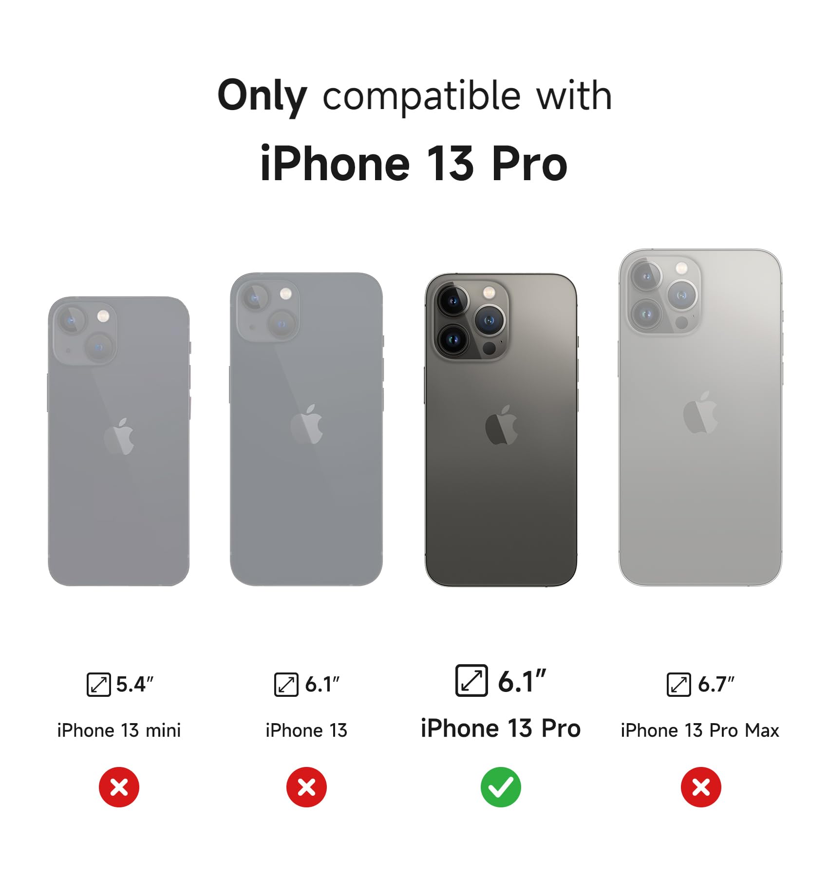 Foto 3 pulgar | Funda Suritch Para Iphone 13 Pro De 6.1 Pulgadas Con Funda Magnética Negra - Venta Internacional.