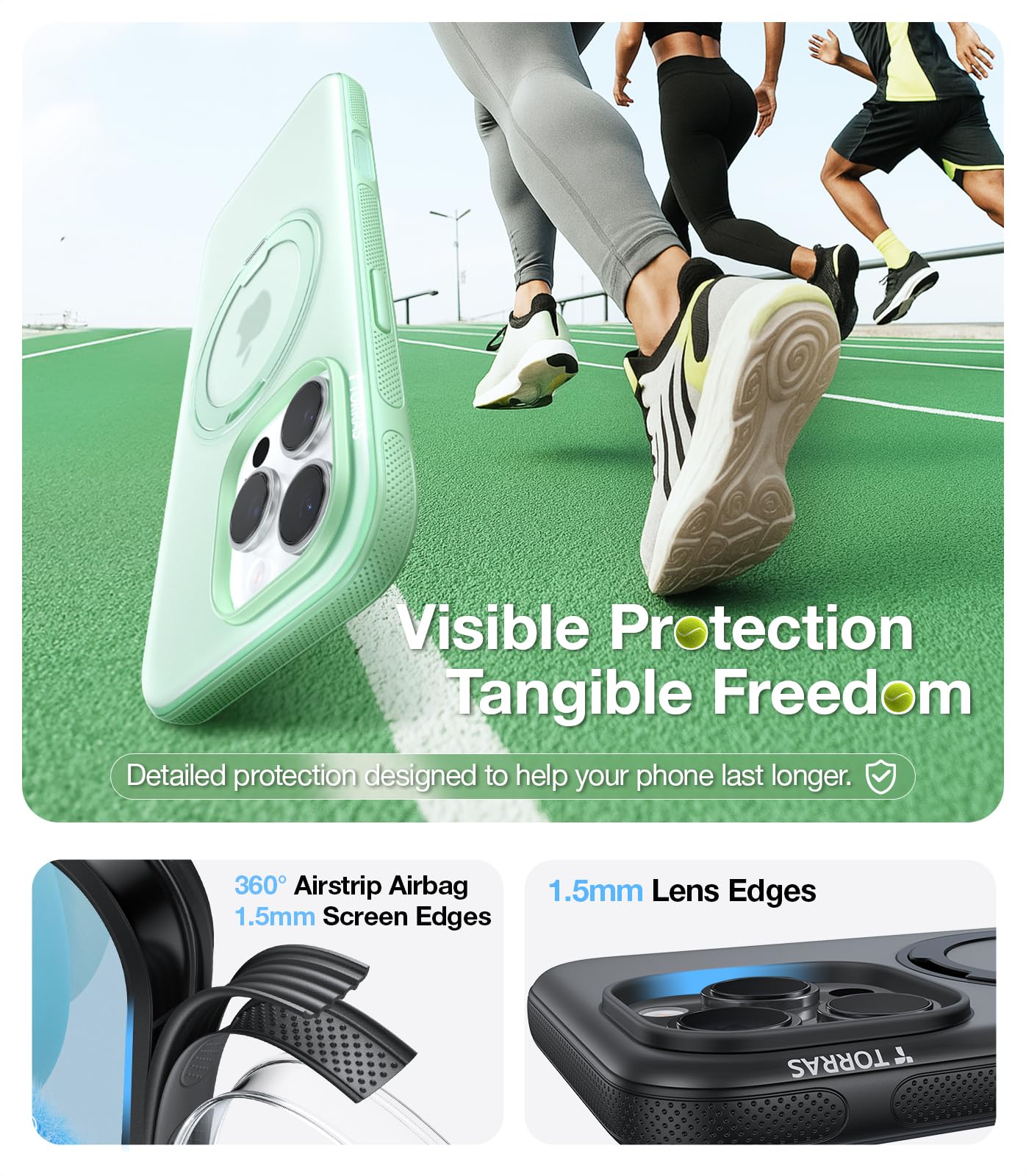 Foto 5 | Funda De Teléfono Torras 360° Ostand Fitness Para Iphone 16 Pro - Venta Internacional.