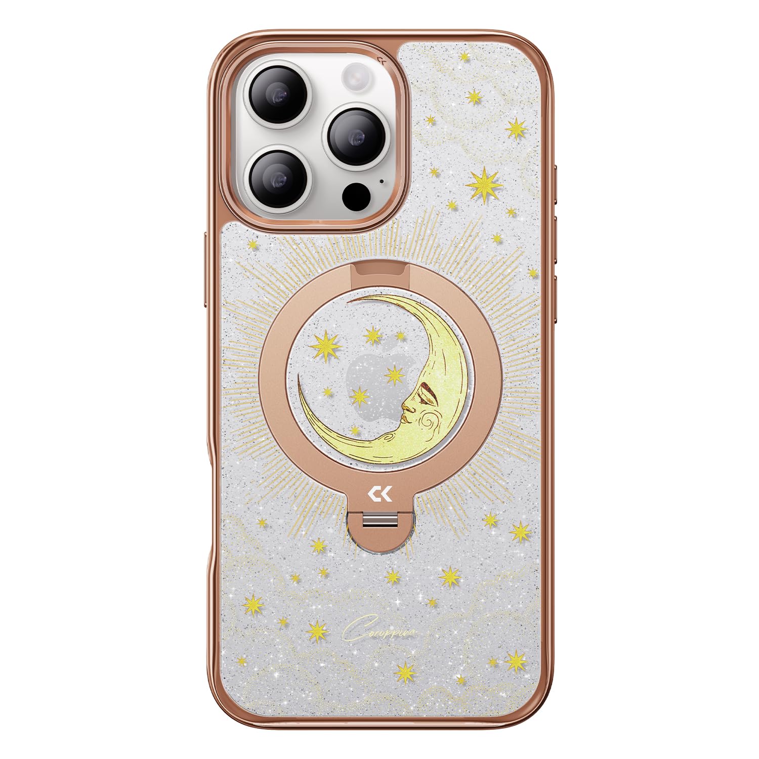 Foto 8 pulgar | Funda Para Teléfono Casekoo The Cocorrina Moon Tarot Glitter Para Iphone 15 Pro Max Con Soporte - Venta Internacional.