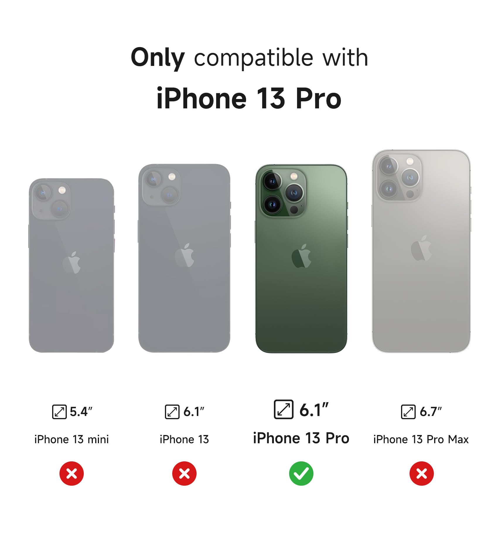 Foto 3 pulgar | Funda Suritch Para Iphone 13 Pro De 6.1 Pulgadas Con Funda Magnética, Color Verde - Venta Internacional.