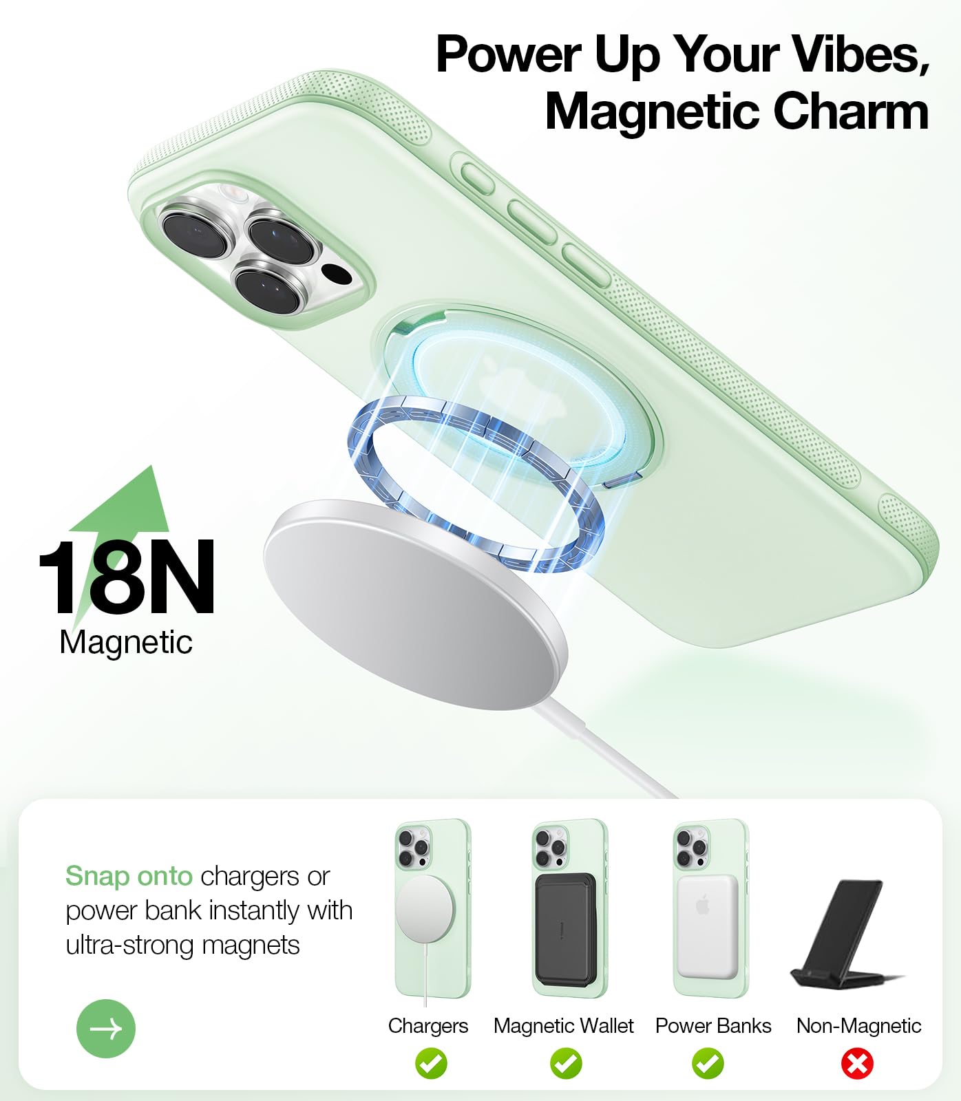 Foto 5 pulgar | Funda De Teléfono Torras 360° Ostand Fitness Para Iphone 16 Pro Mint - Venta Internacional.