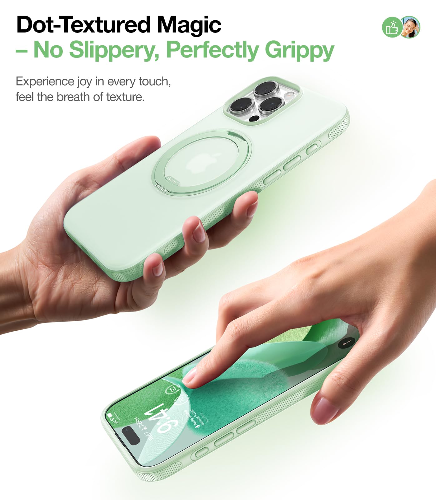 Foto 7 pulgar | Funda De Teléfono Torras 360° Ostand Fitness Para Iphone 16 Pro Mint - Venta Internacional.