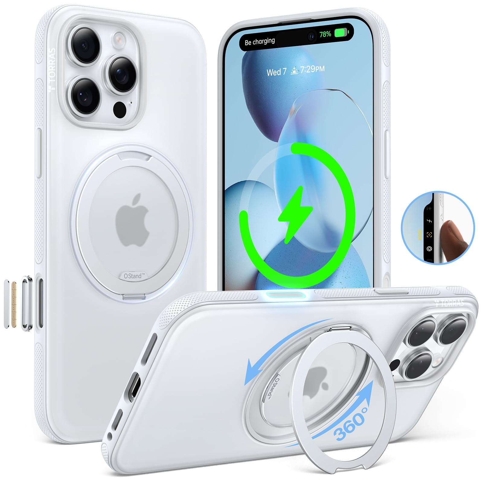 Funda De Teléfono Torras Ostand Fitness Con Rotación De 360° Para Iphone 16 Pro Max - Venta Internacional.