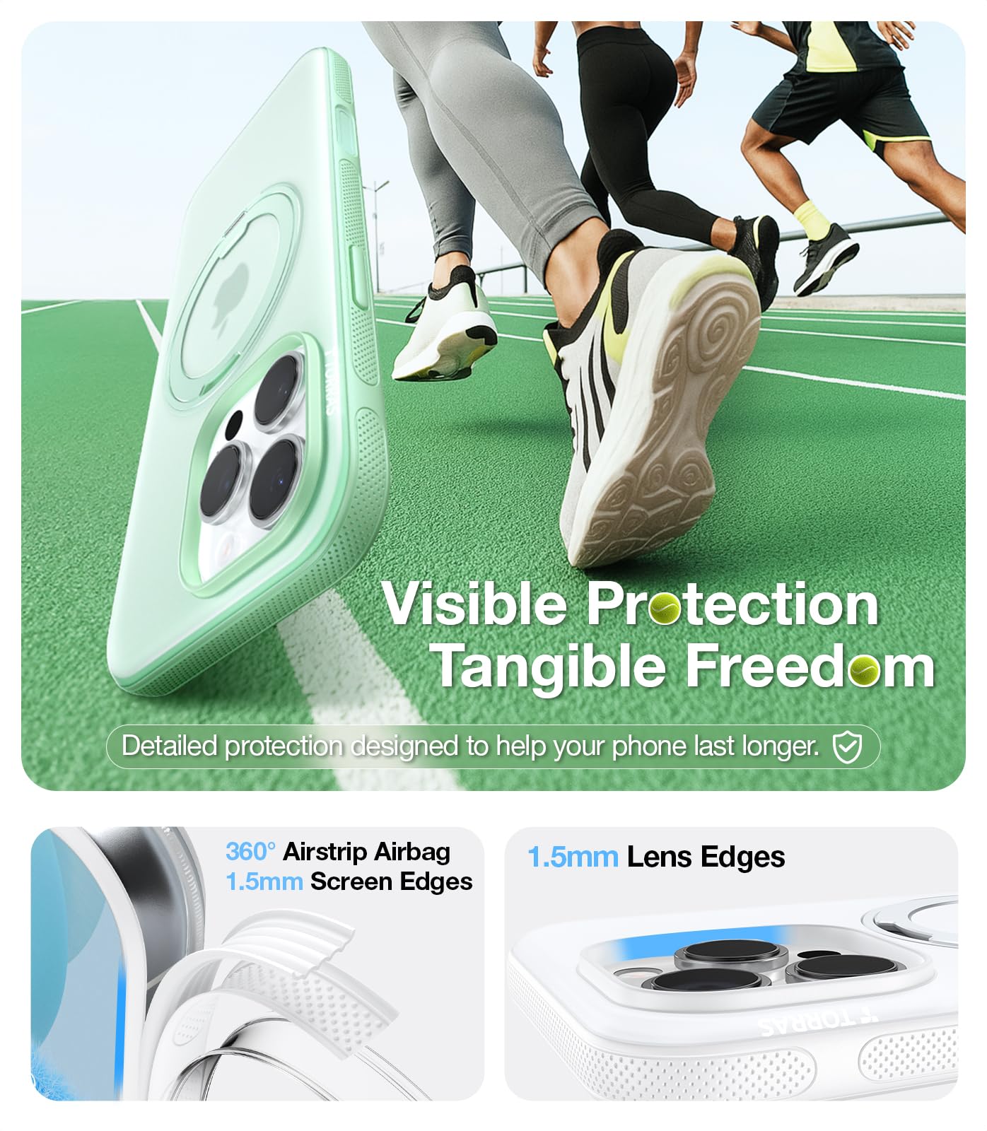 Foto 7 pulgar | Funda De Teléfono Torras Ostand Fitness Con Rotación De 360° Para Iphone 16 Pro Max - Venta Internacional.