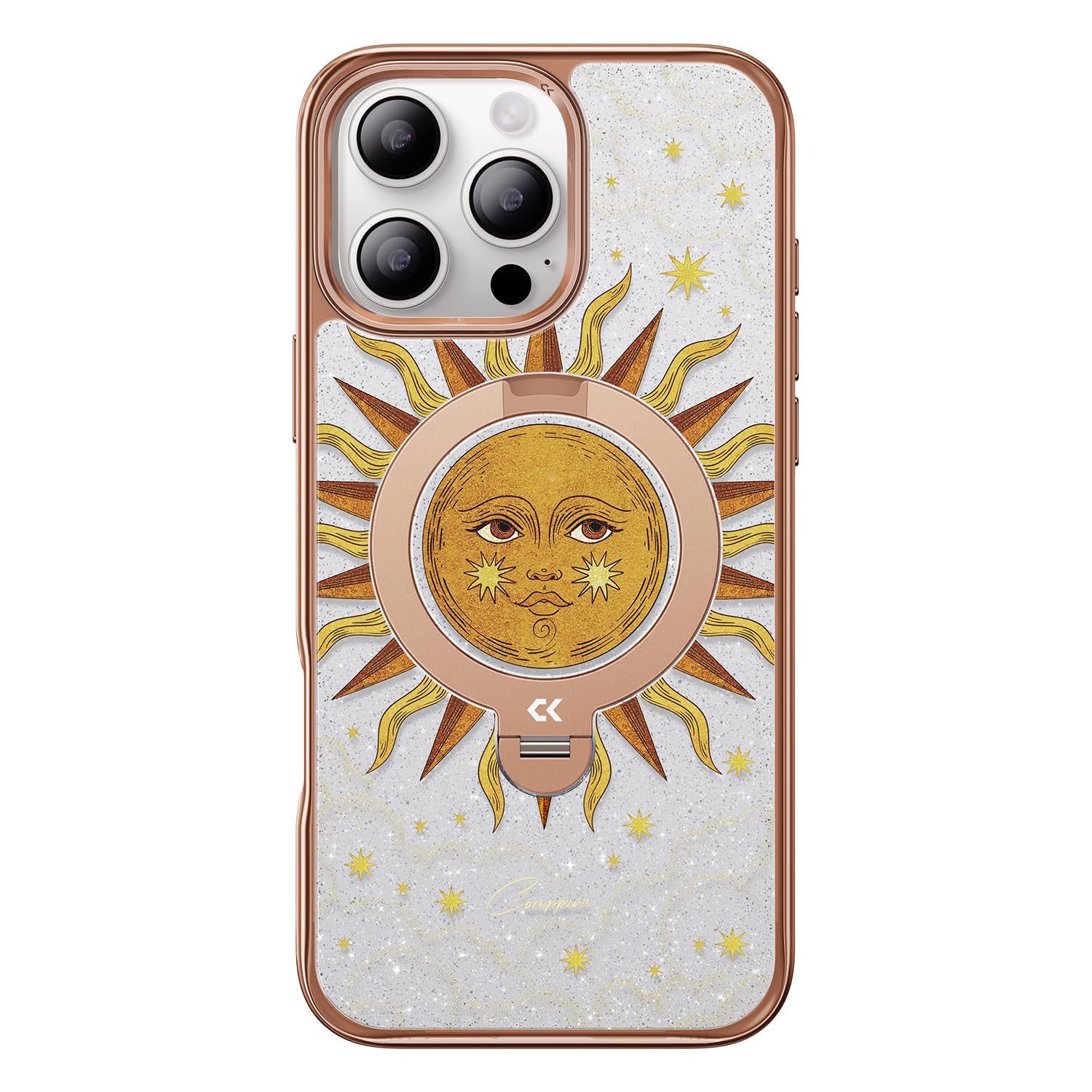 Foto 8 pulgar | Funda Para Teléfono Casekoo The Cocorrina Sun Tarot Glitter Para Iphone 15 Pro Max Con Soporte - Venta Internacional.