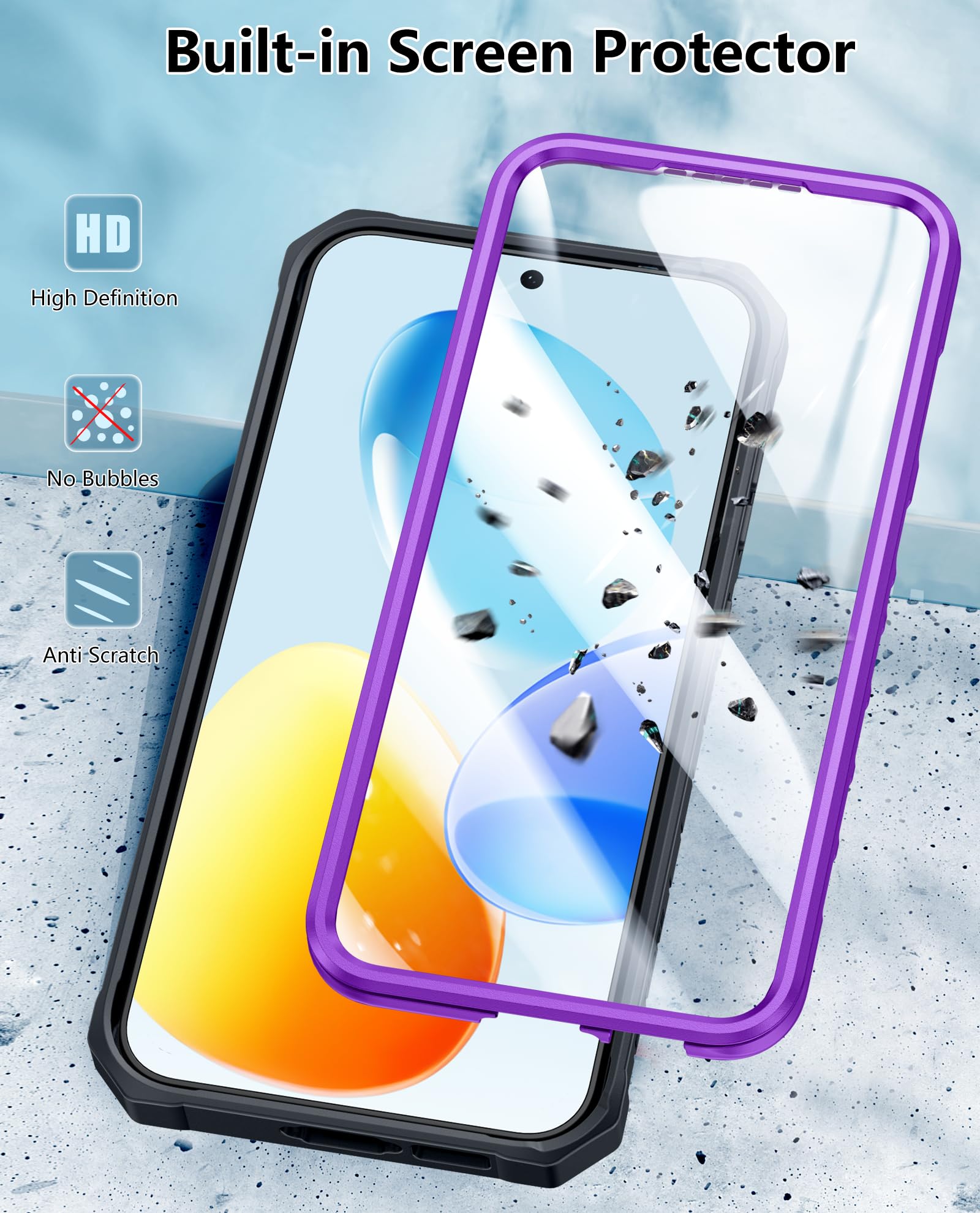 Foto 6 pulgar | Funda De Teléfono Fntcase Para Samsung Galaxy S25 Plus/s24 Plus Morado - Venta Internacional.