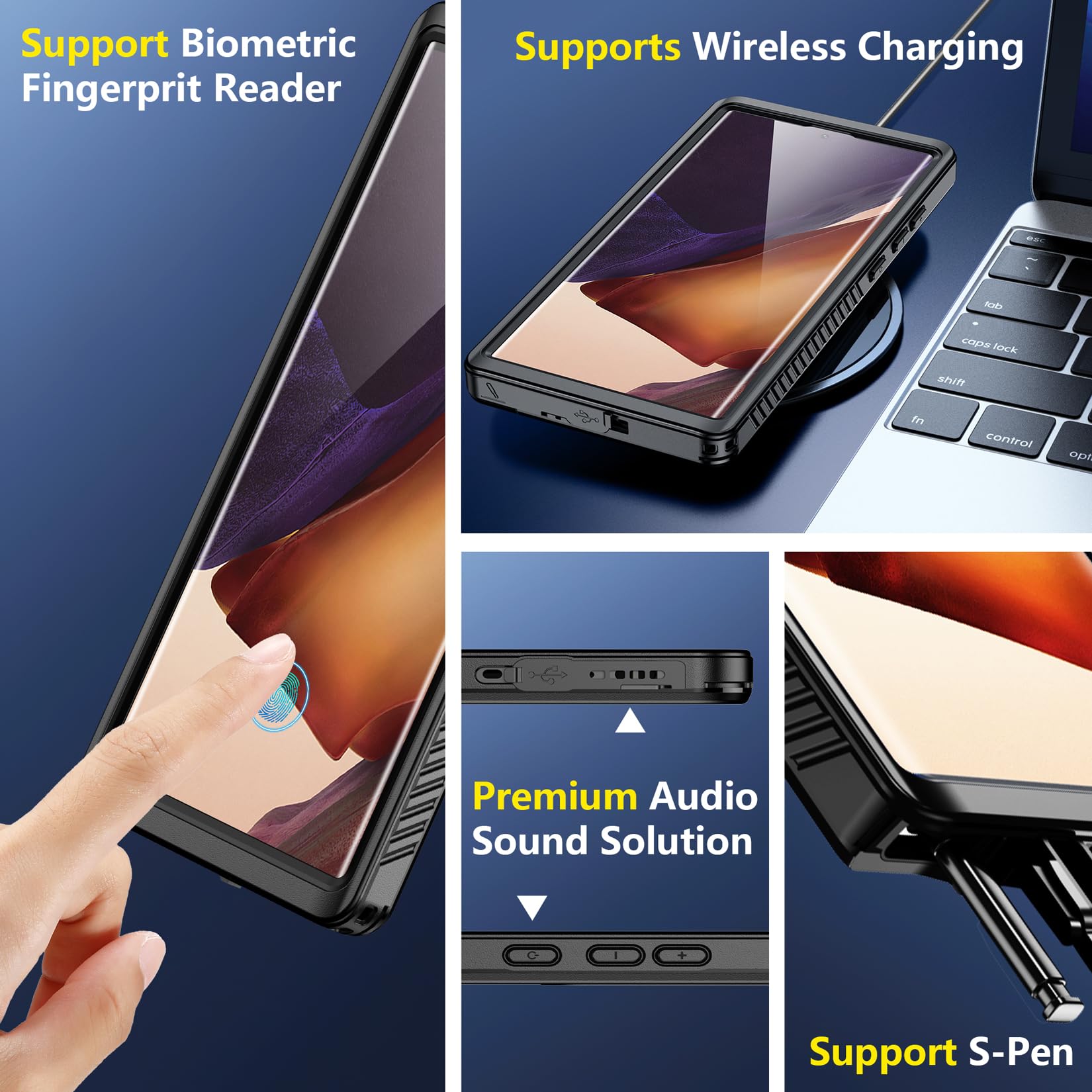Foto 7 pulgar | Funda Spidercase Impermeable Ip68 Para Samsung Galaxy Note 20 Ultra - Venta Internacional.