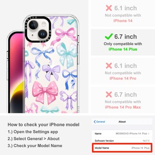Foto 2 | Funda De Teléfono Mosnovo Para Iphone 14 Plus Buffertech Clear Tpu - Venta Internacional.